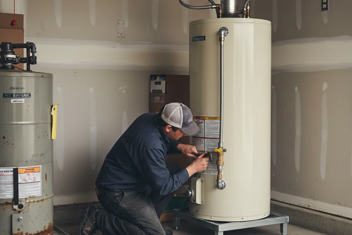 Water heater and shutoff valve replacement in Elmont